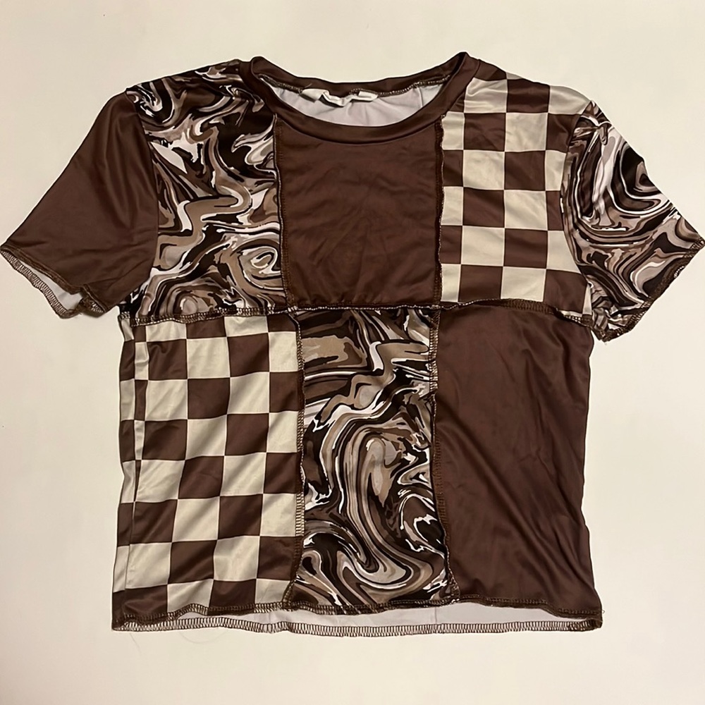 Multi-coloured Brown T-shirt
